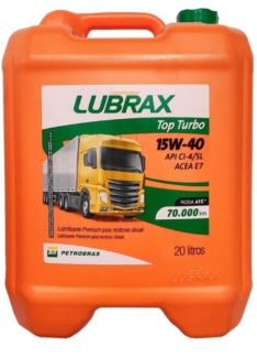Óleo 15w40 Ci4 Lubrificante Lubrax Top Turbo 70000 20 Litros