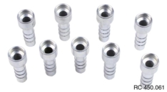 Conexão Salva Vida 08mm Aluminio Encaixe Interno Pacote Com 10 Pçs