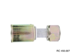 Conexão O’ring Reta Fêmea 10mm Aluminio Com Clip
