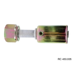 Conexão O’ring Reta Fêmea 06mm Aluminio c/ clip