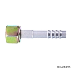 Conexão O’ring Reta Fêmea 06mm Aluminio s/ Clip
