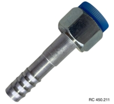 Conexão O’ring Reta Fêmea 10mm Aluminio s/ Clip