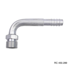 Conexão O’ring 90º Macho 10mm Aluminio Fixo s/ Clip