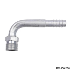 Conexão O´ring 90º Macho 08mm Aluminio Fixo s/ Clip