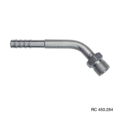 Conexão O´ring 45º Macho 06mm Aluminio Fixo s/ Clip