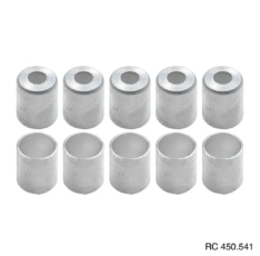 Caneca Clip 08mm 13/32 Polegadas Aluminio para Mangueiras com Parede de 3mm Pacote Com 10 Pçs