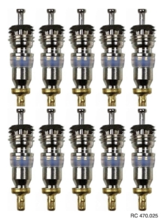 Núcleo de Válvula Schrader c/Rosca Standart-Bore 5V1 Pacote Com 10 Pçs