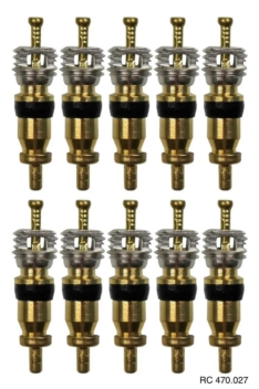 Núcleo de Válvula Schrader Nitrilica Standart-bore 5v1 Fiat Uno/ Palio Fire Pacote Com 10 Pçs