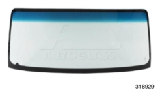 VIDRO PARABRISA MERCEDES BENZ ACCELO 2002/ CAMINHÃO VERDE FAIXA AZUL (SERIGRAFIA)