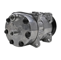 Compressor Modelo AA7H15AA Máquina New Holland R134a 8 Orelhas Descarga / Sucção Traseira O’ring – 12 Volts Polia 2A 132mm