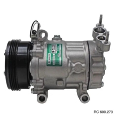 Compressor Modelo Sanden 6V12 Peugeot 206 1.0 / Renault Clio/ Sandero/ Logan 1.0 – 12 Volts Polia 4pk 110mm OEM: 8200840770