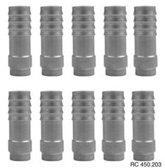 Conexão Salva Vida 12mm Aluminio Encaixe Externo Pacote 10 Pçs