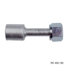 Conexão O’ring Reta Fêmea 12mm Alumínio c/Clip R134a