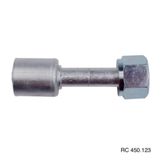 Conexão O’ring Reta Fêmea 12mm Aluminio c/Clip R12