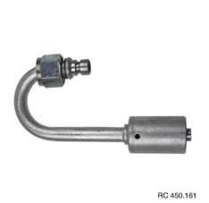 Conexão Radial 180º Fêmea 06mm Aluminio Com Clip R134a