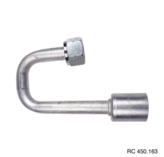 Conexão Radial 180º Fêmea 10mm Aluminio c/ Clip R134a