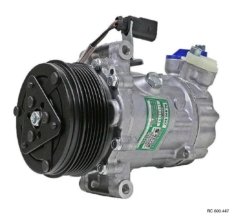 Compressor Modelo Sanden Volkswagen Saveiro 2014>/ Fox 2015>/ Voyage 2013>/ Gol 2013> Motor 1.6 MSI – 12 Volts Polia 6pk 110mm OEM: 5V0820803F/ 5U0820803F/ 6RD820803C
