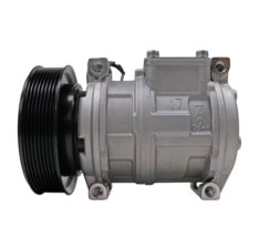 Compressor Modelo 10PA17 Máquina John Deere 3510/ CH570/ CH670 2017> – 12 Volts Polia 8pk 140mm R134a OEM: AH169875/ AN221429/ RE46609/ TY24304